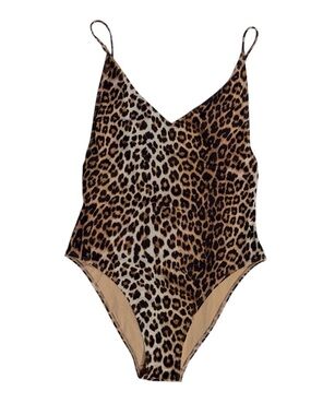 H&M Leopard print one piece swimsuit women’s size 8